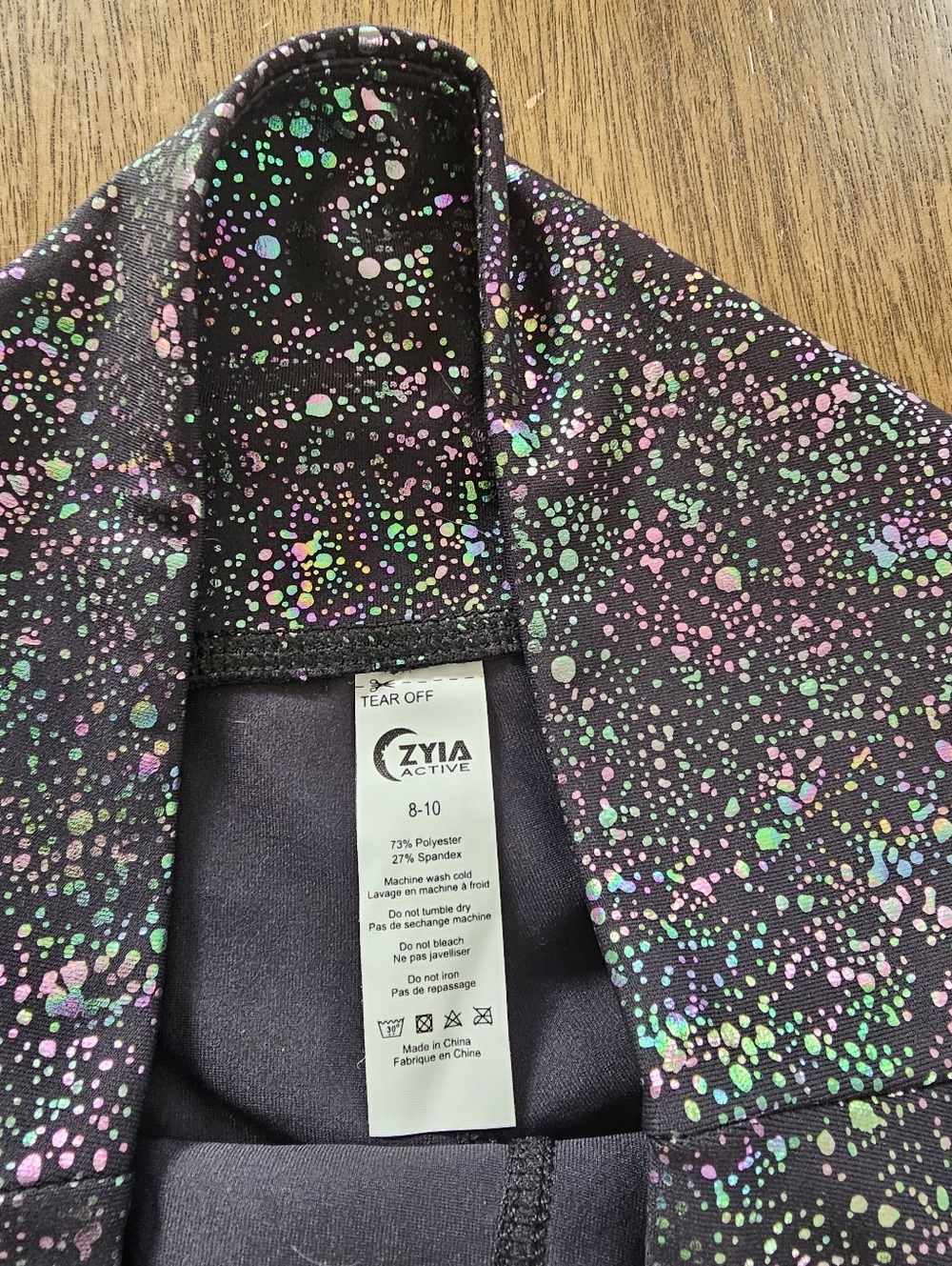 ZYIA Active Black Reflective Mirage Light N Tight Leggings - Picture 4 of 4